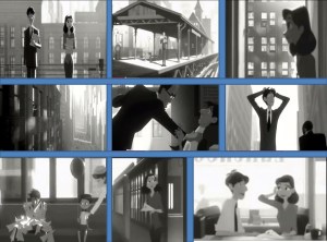 hombre de papel collage